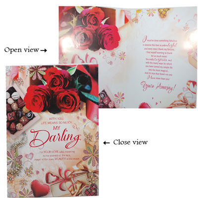 "Valentine Big Size Greeting Card -814-009 - Click here to View more details about this Product